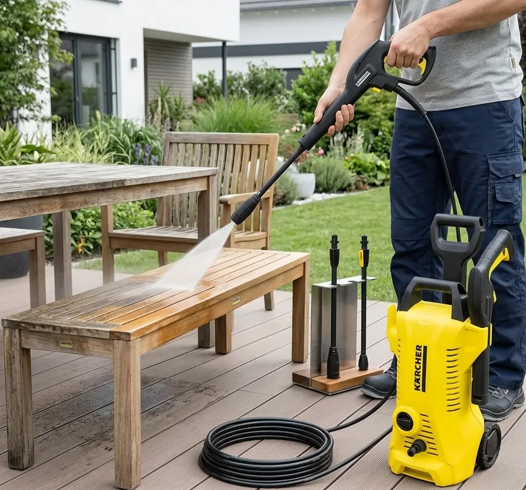 Nettoyeur haute pression Kärcher K2 compact pour un nettoyage rapide de vélo petit mobilier et balcon