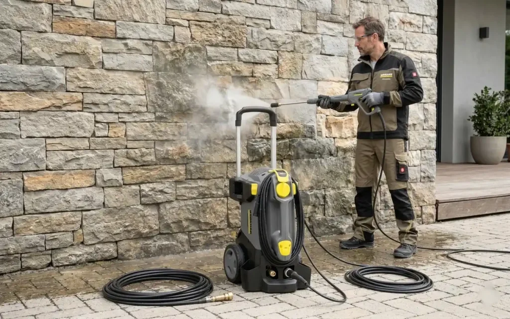 Kärcher HD 5/15 C Professionnel : puissance de nettoyage intensive pour murets, terrasses et chantiers