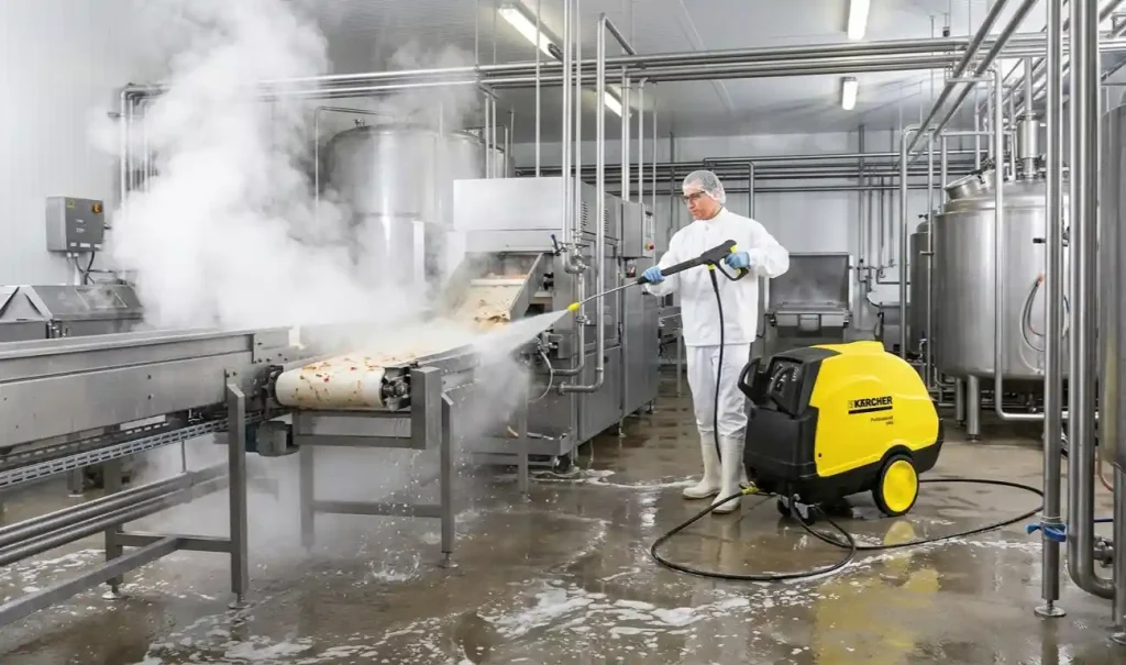 nettoyeur haute pression triphasé eau chaude Kärcher HDS professionnel industrie agroalimentaire