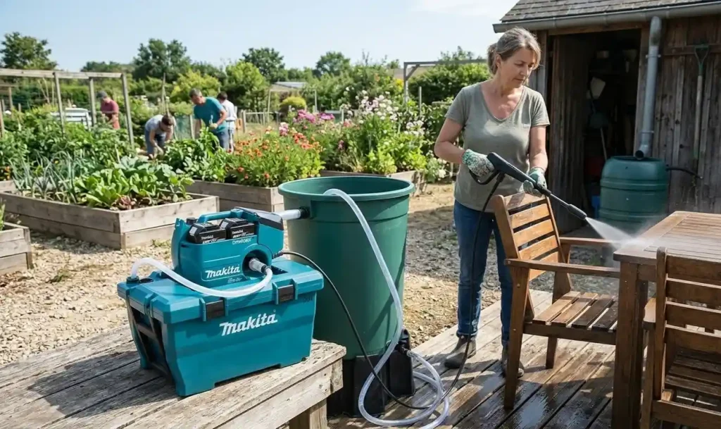auto-amorçage nettoyeur haute pression sans fil récupérateur eau pluie jardin tuyau immergé cuve