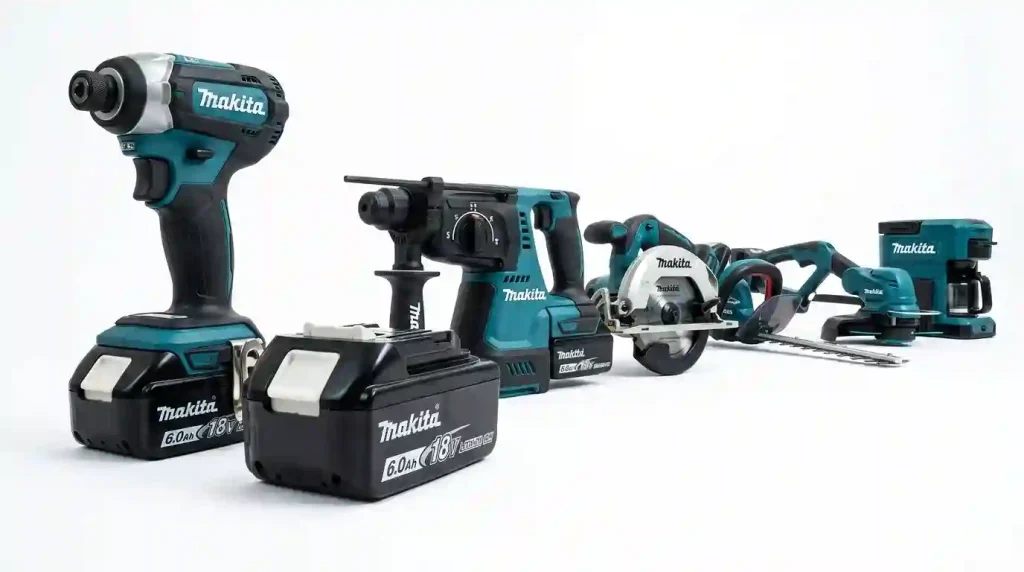 batterie Makita LXT 18V compatible plusieurs outils chantier jardinage nettoyeur sans fil